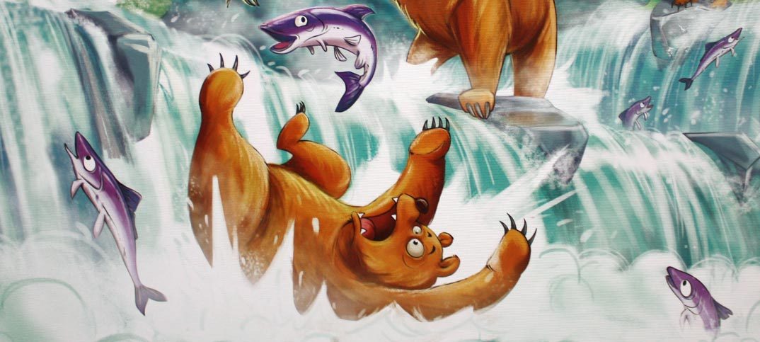 Grizzly - Lachsfang am Wasserfall Kinderspiel von Amigo